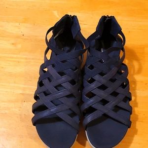 Navy suede Skechers sandals Size 9